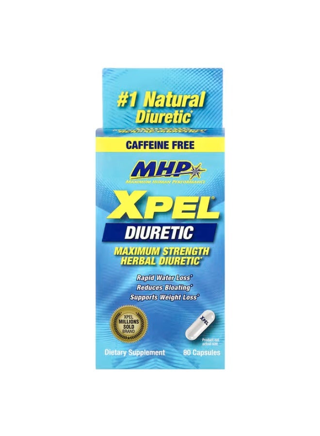 MHP, XPEL Diuretic, Maximum Strength, Caffeine Free , 80 Capsules - Image 3